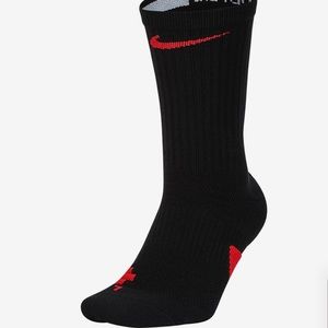 Nike elite black & red crew socks